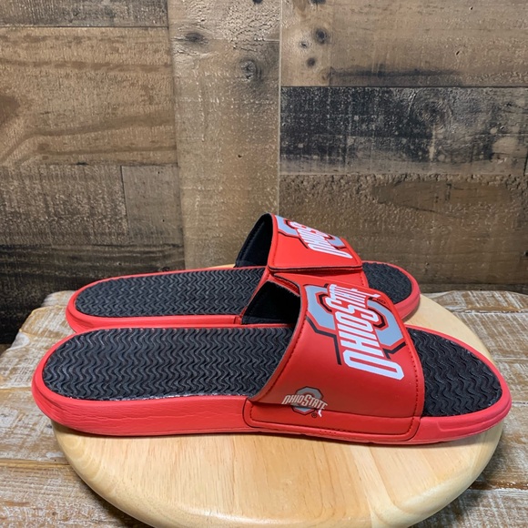 The Ohio State University men’s red adjustable flip flops size 13-14 - Picture 6 of 9